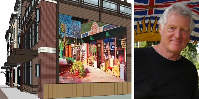 Jack Turpin's painting of the Frontier Hardware selected for Coulter Berry Building