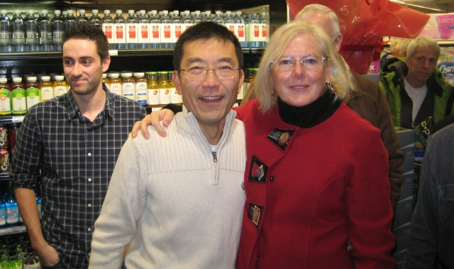 Robert Lee and Brenda Alberts at the grand opening of Lee's Market